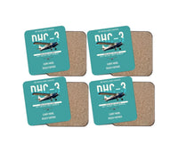 Thumbnail for DHC-3 Otter design on turquoise 4 pieces set coaster