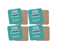 Thumbnail for Cessna 310R design on turquoise 4 pieces set coaster