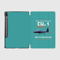 Thumbnail for FH-1 Phantom First Jet Takes the Deck design on turquoise samsung tablet tablet case