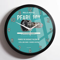 Thumbnail for PEARL 10X design on turquoise framed wall clock