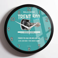 Thumbnail for TRENT 500 design on turquoise framed wall clock