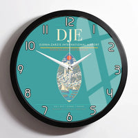 Thumbnail for Djerba-Zarzis International Airport (DJE) design on turquoise framed wall clock