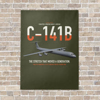 Thumbnail for C-141B Starlifter vertical canvas print - no frame - green army background