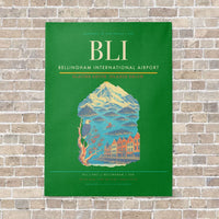 Thumbnail for Bellingham International Airport BLI - Canvas No Frame - Green