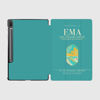 Thumbnail for East Midlands Airport (EMA) design on turquoise samsung tablet tablet case