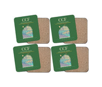 Thumbnail for Carcassonne Airport CCF Coaster 4-Pieces-Set - Green