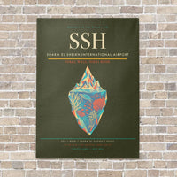 Thumbnail for Sharm El Sheikh International Airport SSH vertical canvas print - no frame - green army background
