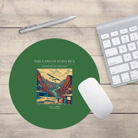 Thumbnail for VINTAGE G4338 - The Canyon Echo Run - Designed Mouse Pads design on green round