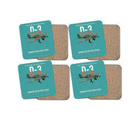 Thumbnail for Junkers Ju 87D-3 design on turquoise 4 pieces set coaster