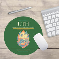 Thumbnail for Udon Thani International Airport (UTH) design on green round mouse pad