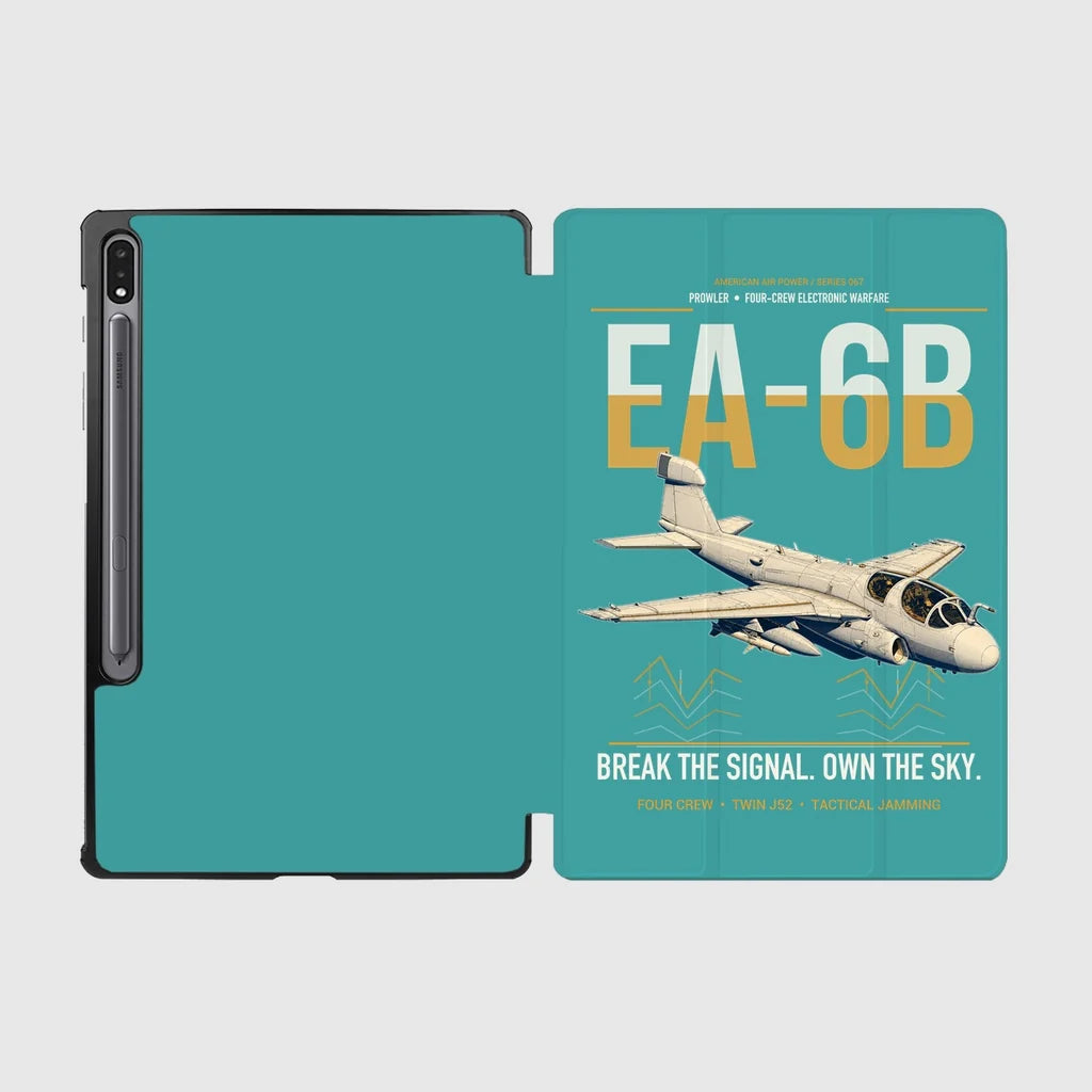 EA-6B Prowler design on turquoise samsung tablet tablet case
