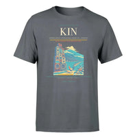 Thumbnail for Norman Manley International Airport (KIN) T-Shirt single-side front print in Gray | norman-manley-international-airport-kin-double-side-t-shirt