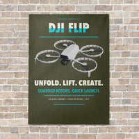 Thumbnail for DJI Flip vertical canvas print - no frame - green army background