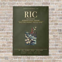 Thumbnail for Richmond International Airport RIC vertical canvas print - no frame - green army background