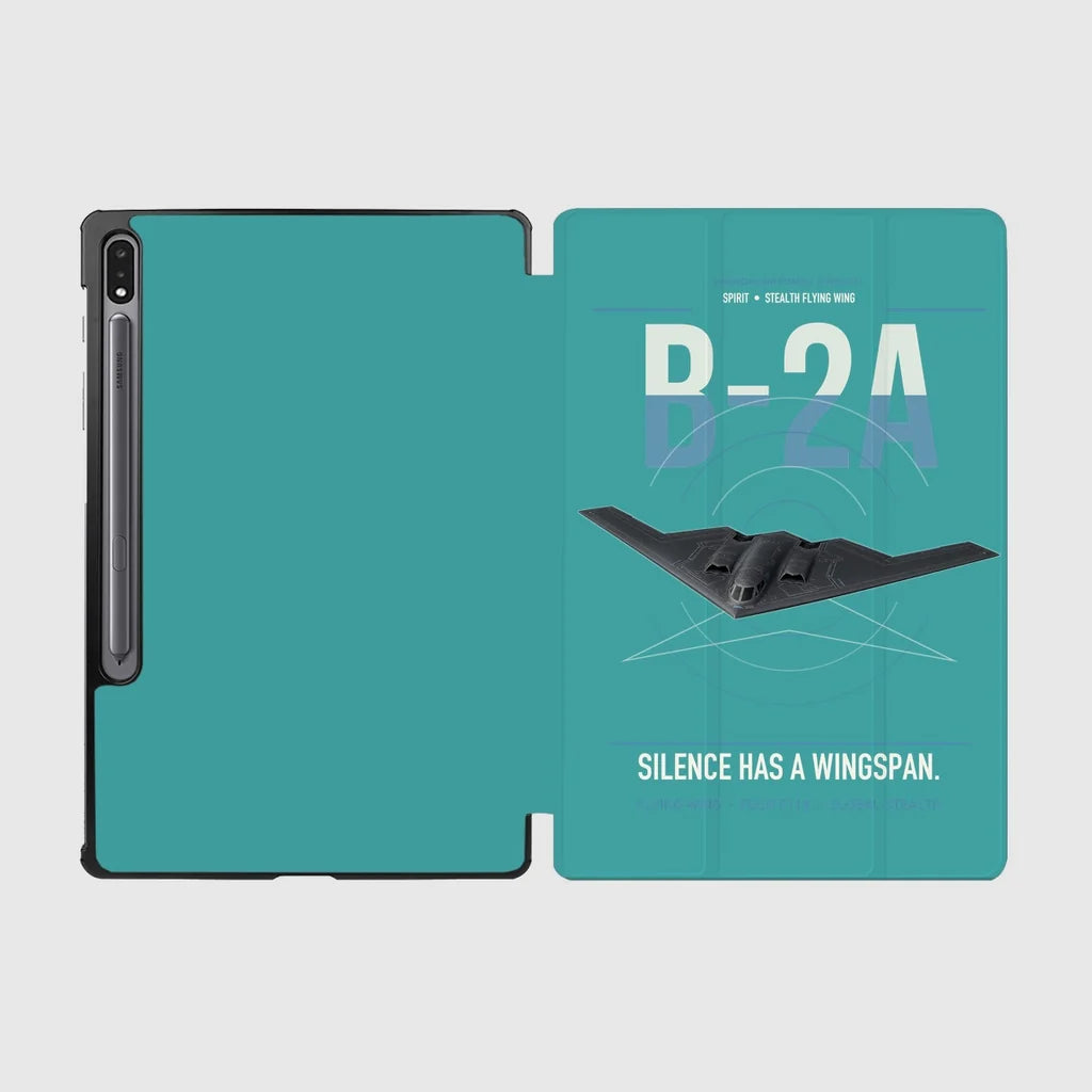 B-2A Spirit design on turquoise samsung tablet tablet case