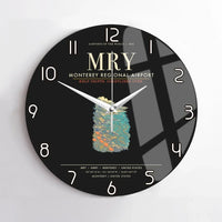 Thumbnail for Monterey Regional Airport MRY Wall-Clock No-Frame - Black
