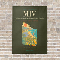 Thumbnail for Región de Murcia International Airport MJV vertical canvas print - no frame - green army background