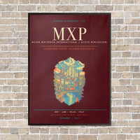 Thumbnail for Milan Malpensa International Airport Silvio Berlusconi MXP - Canvas Framed - Dark Red