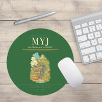 Thumbnail for Matsuyama Airport (MYJ) design on green round mouse pad