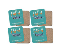 Thumbnail for F4F-4 Wildcat design on turquoise 4 pieces set coaster