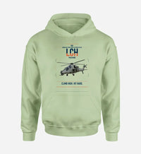 Thumbnail for HAL LCH Prachand design on light green double-side hoodie, single-side print