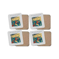 Thumbnail for The Connecting Flight - Designed Coasters design on light gray 4-pieces-set