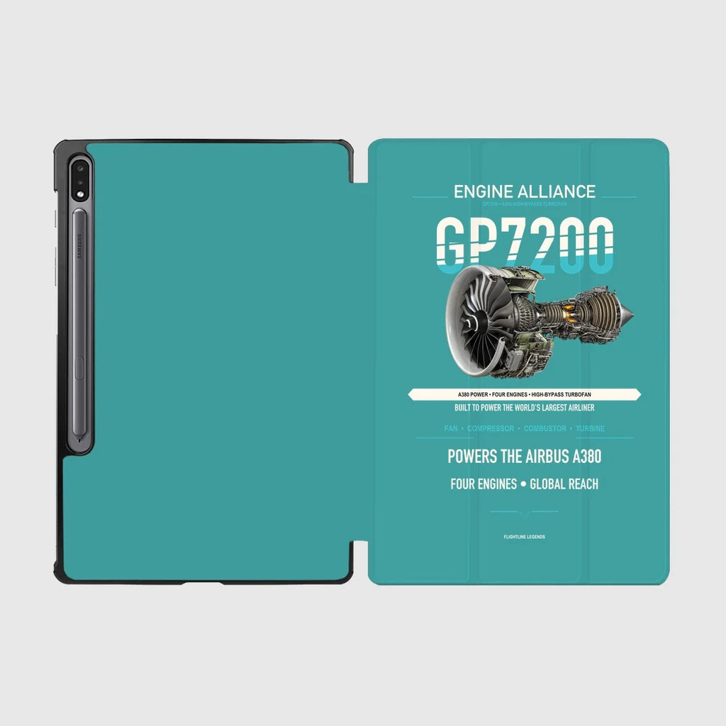 GP7200 design on turquoise samsung tablet tablet case