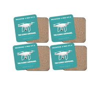 Thumbnail for DJI Phantom 4 Pro V2.0 design on turquoise 4 pieces set coaster