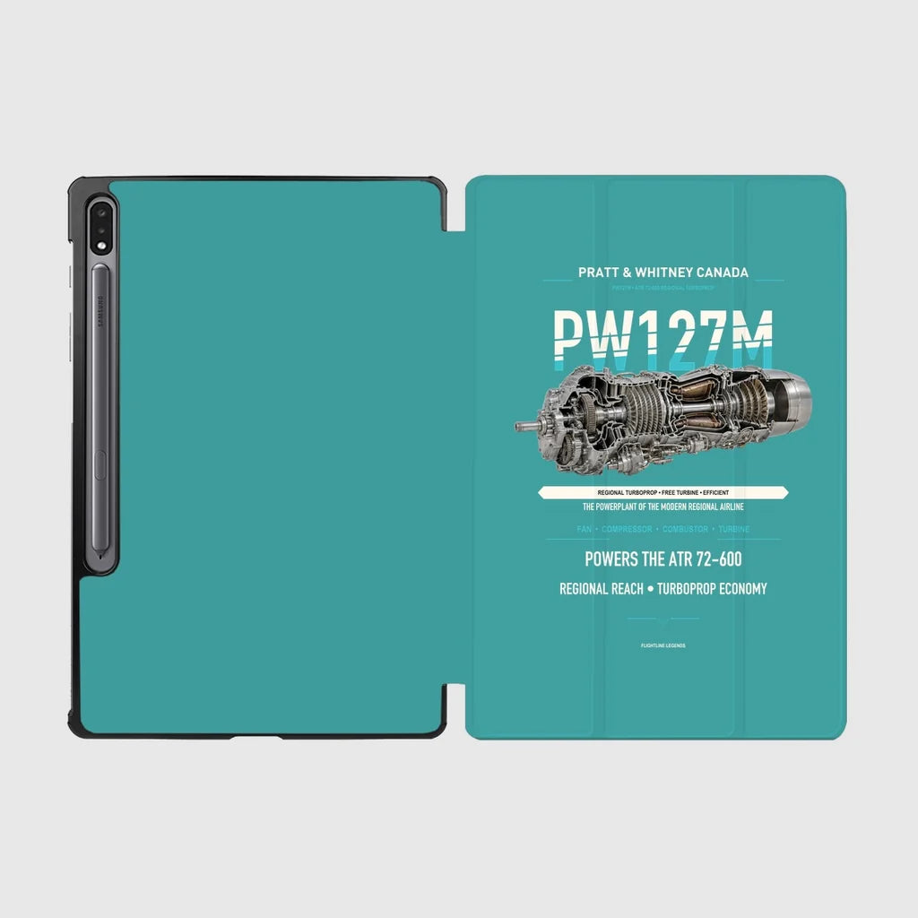 PW127M design on turquoise samsung tablet tablet case
