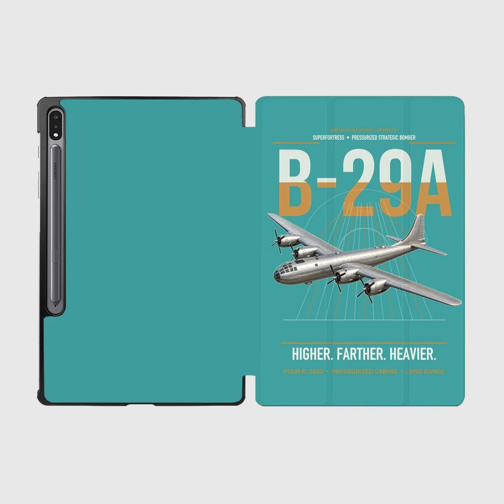 B-29A Superfortress design on turquoise samsung tablet tablet case