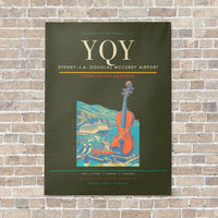 Thumbnail for Sydney–J.A. Douglas McCurdy Airport YQY vertical canvas print - no frame - green army background