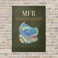 Thumbnail for Rogue Valley International–Medford Airport MFR vertical canvas print - no frame - green army background