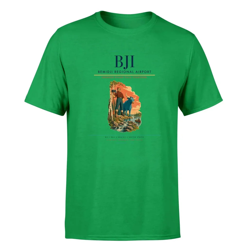 Bemidji Airport (BJI) Premium T-Shirt Green
