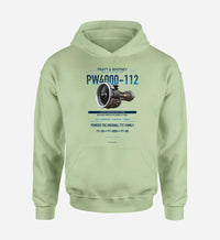 Thumbnail for PW4000-112 design on light green hoodie single side