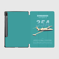 Thumbnail for Bombardier Learjet 35A design on turquoise samsung tablet tablet case
