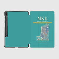 Thumbnail for Molokai Airport (MKK) design on turquoise samsung tablet tablet case