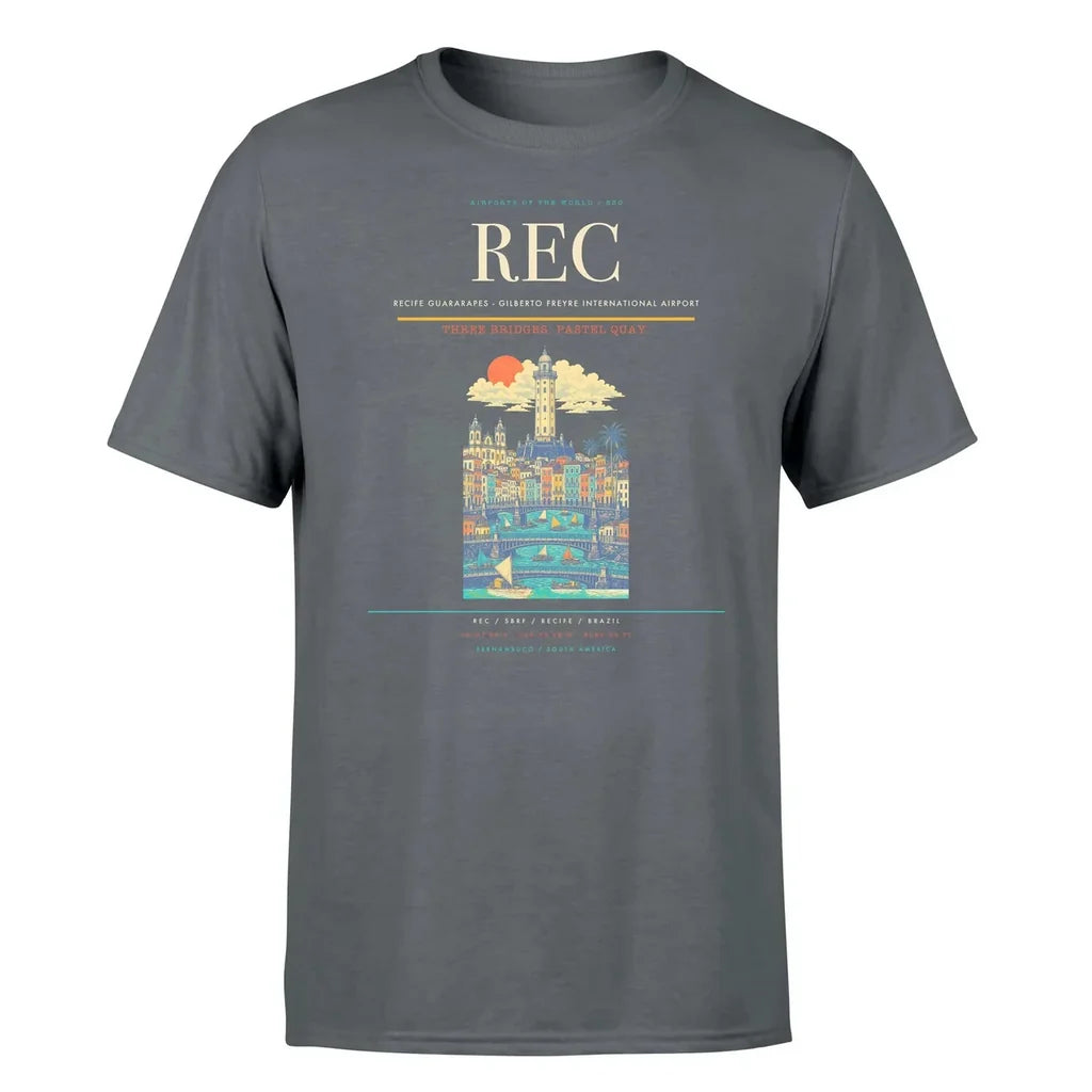 Recife Guararapes (REC) T-Shirt single-side front print in Gray | recife-guararapes-rec-double-side-t-shirt