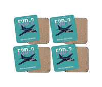Thumbnail for F3D-2 Skyknight design on turquoise 4 pieces set coaster