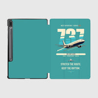 Thumbnail for Boeing 737-400 Classic design on turquoise samsung tablet tablet case