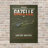 Thumbnail for Westland Gazelle AH1 vertical canvas print - no frame - green army background