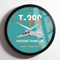 Thumbnail for T-38C Talon design on turquoise framed wall clock