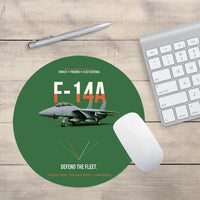 Thumbnail for F-14A Tomcat Defend The Fleet design on green round mouse pad