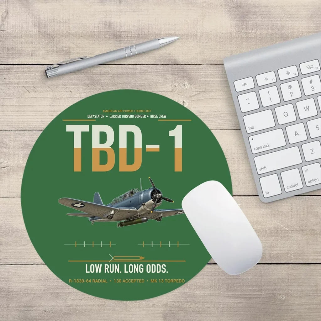 TBD-1 Devastator design on green round mouse pad