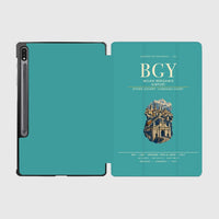 Thumbnail for Milan Bergamo Airport (BGY) design on turquoise samsung tablet tablet case