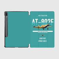 Thumbnail for Air Tractor AT-802F design on turquoise samsung tablet tablet case