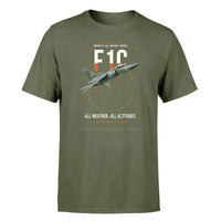Thumbnail for Dassault Mirage F1C design on green army t-shirt, single-side print
