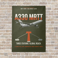 Thumbnail for Airbus A330 MRTT vertical canvas print - no frame - green army background