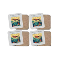 Thumbnail for The Harbor Ferry Hop - Designed Coasters design on light gray 4-pieces-set