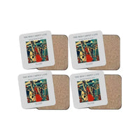 Thumbnail for The Red Carpet Gate - Designed Coasters design on light gray 4-pieces-set
