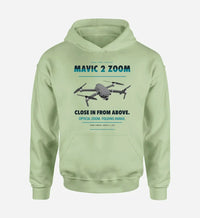 Thumbnail for DJI Mavic 2 Zoom design on light green hoodie single side